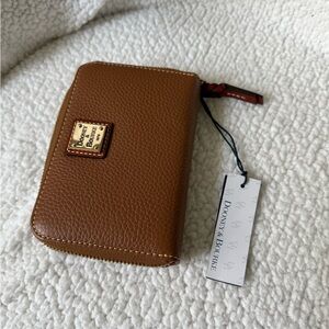 Dooney & Bourke Tan Leather Zip Wallet